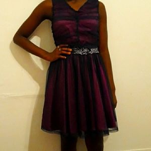 Purple and black dress sequins at the waist XL grirls